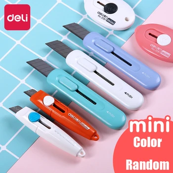 

Deli 1pc Cute Color Mini Portable Utility Knife Paper Cutter Cutting Paper Letter Opener Office Stationery Cutting Supplies