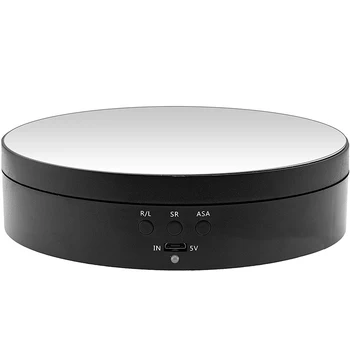 

360 Degree Motorized Rotating Mirrored Display Stand Turntable Show Case for Show Jewelry Take Photo Backdrop Stand