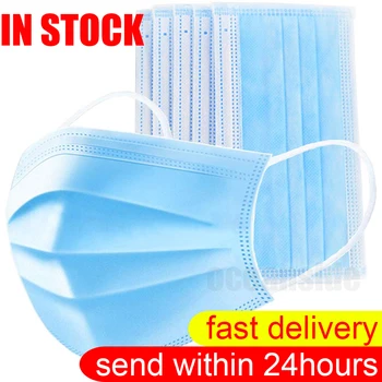 

50/100/200pcs Disposable face Mask 3 ply Filter Masks Anti Dust PM 2.5 Hygiene mouth Masks High Grade Protective