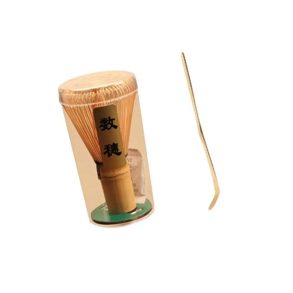 

Bamboo Chasen Matcha Powder Whisk Tool With Scoop Set Tea Ceremony Accessory