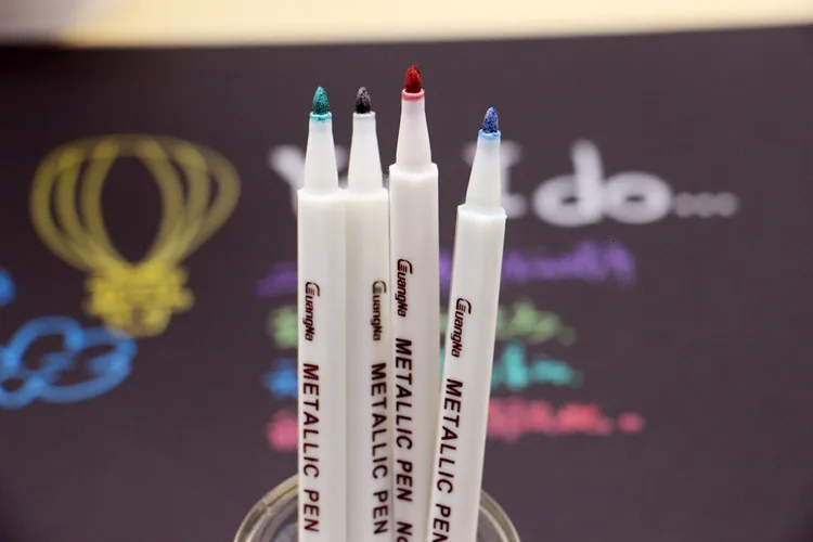 1pcs Metallic permanent paint Marker Pen Art colourful Cute plastic Supplies stationery Scrapbooking Crafts graffiti