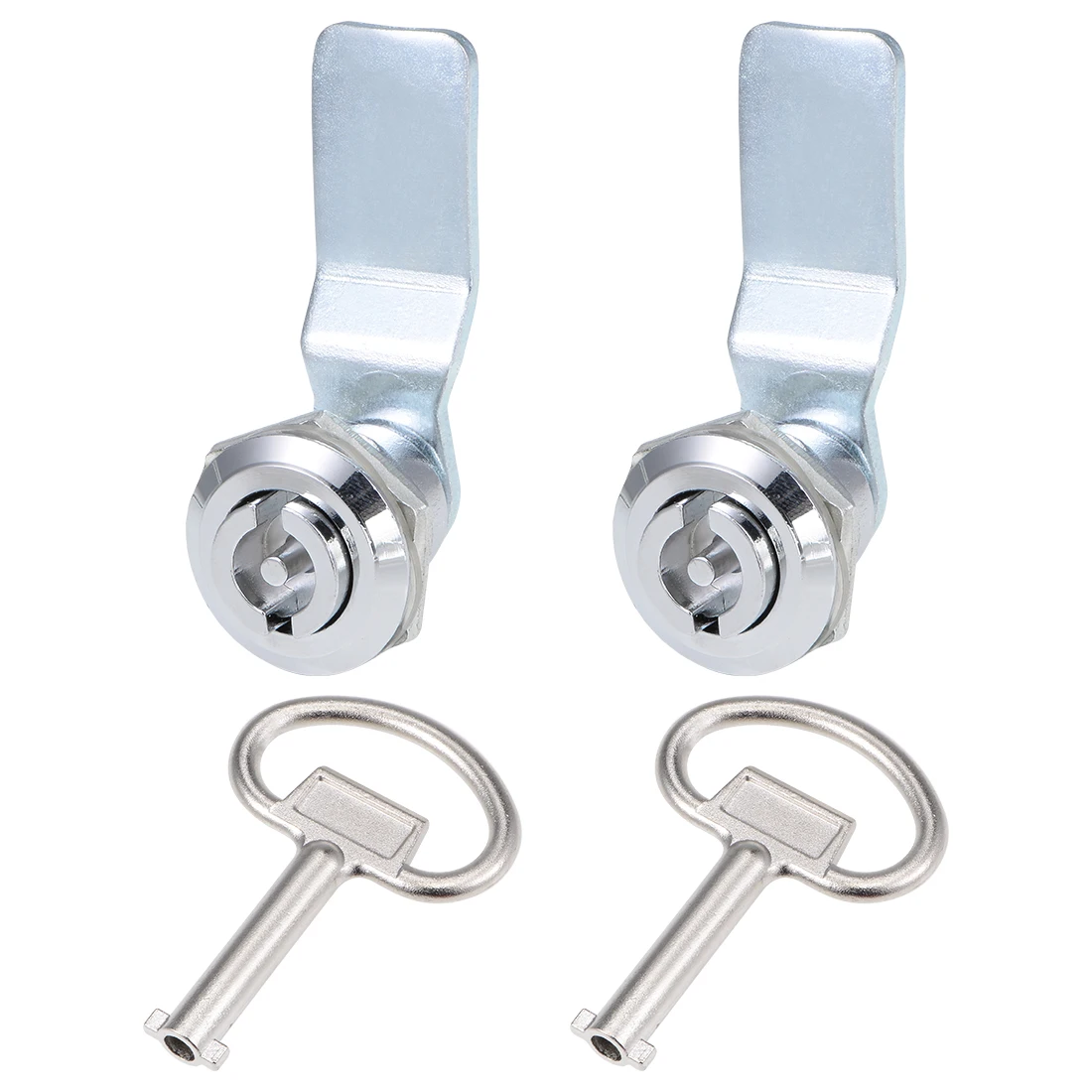 

uxcell Tubular Cam Lock 22mm Cylinder Dia 52mm Long Cam Slotted Keyed Alike 2Pcs