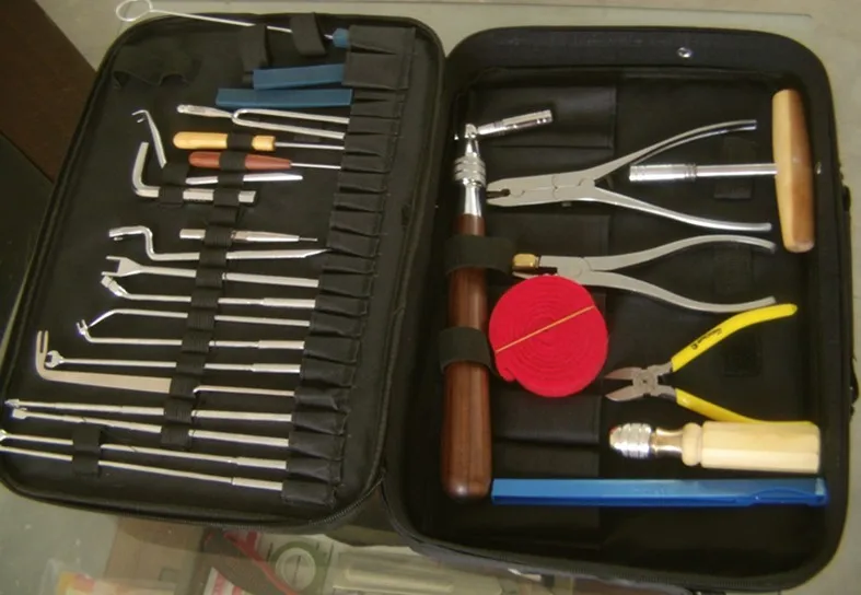 Инструмент для настройки пианино аксессуары для фортепиано 28 наборов инструментов с красной деревянной ручкой