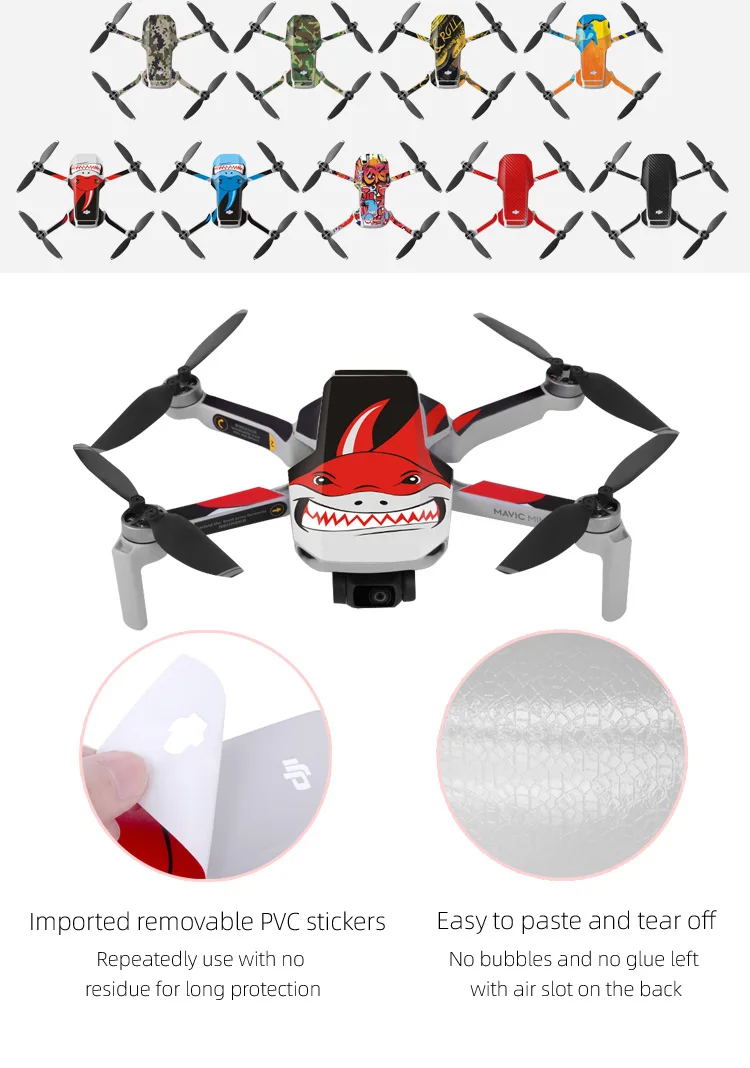DJI Mavic Мини водонепроницаемый кожи ПВХ наклейки защитный Дрон корпус руки протектор для пульта дистанционного управления для DJI Mavic мини аксессуары