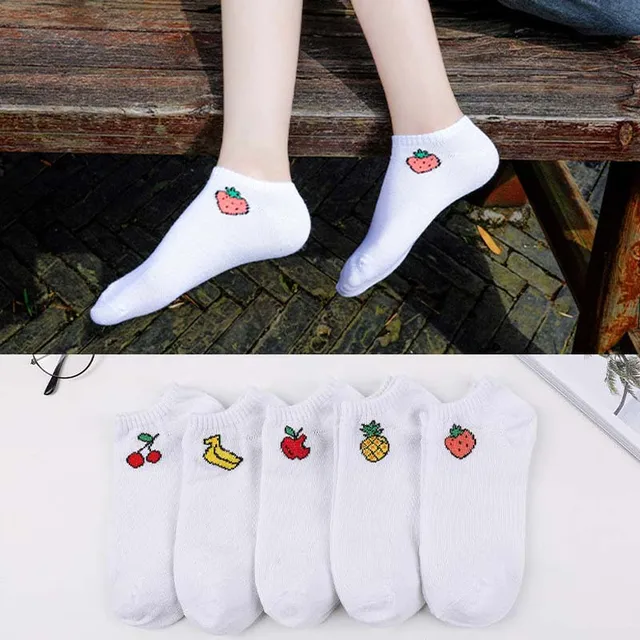 5 Pairs/Lot summer Casual Cute women Socks animal Cartoon Mouse Duck socks Cotton invisible funny socks size 35-41Dropshipping 16