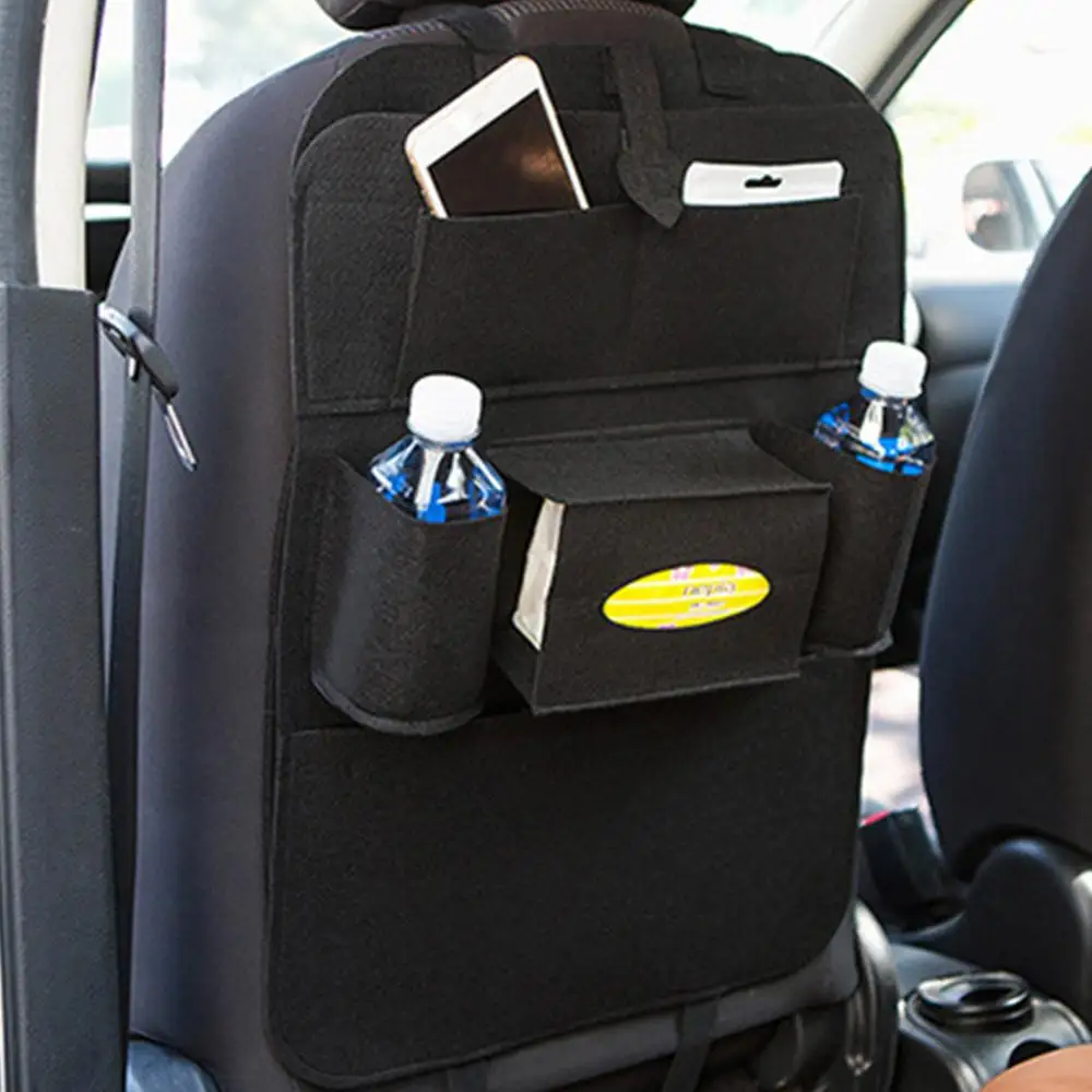 

Multi-Pocket Car Seat Back Organizer Linen Storage Container Hanging Box Multifunction Vehicle Storage Bag Car-styling 55*41cm