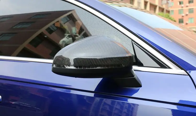 Подходит для Audi Carbon Fiber зеркало заднего вида оболочки A4RS4B9A5S5 действительно углеродного волокна зеркало заднего вида оболочки сухой углерод Замена