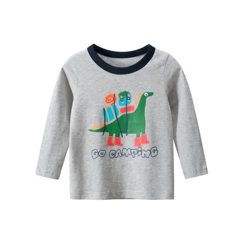 

Cotton Baby boy clothes Spring Autumn T-Shirt 1-8 yrs Children Cartoon Moving dinosaur soft Fabric Leisure kids top Clothes
