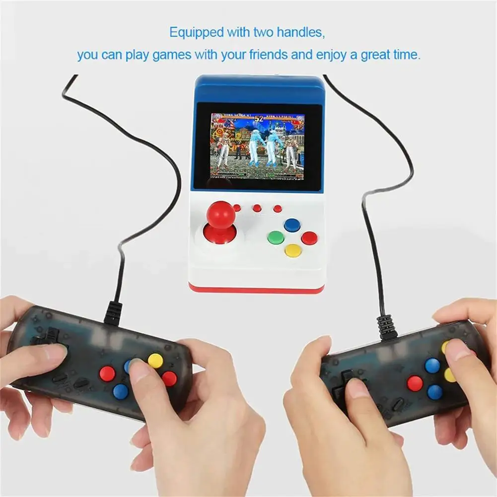 Console de jogo handheld com dupla alça hd tela vídeo dois jogadores  presente do miúdo pai-filho brinquedo interativo portátil game console -  AliExpress