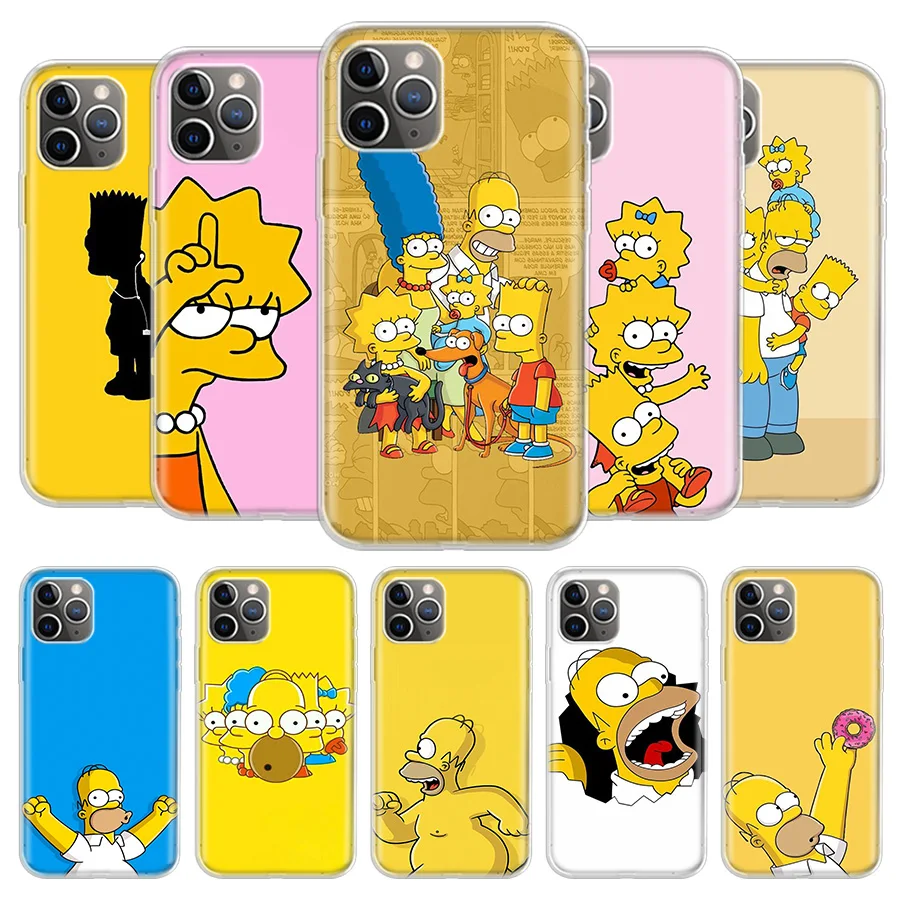 Чехол для мобильного телефона Simpsons family iPhone 11 12 Mini Pro 7 6X8 6S Plus XS MAX + XR 5S Eleven Art чехол из