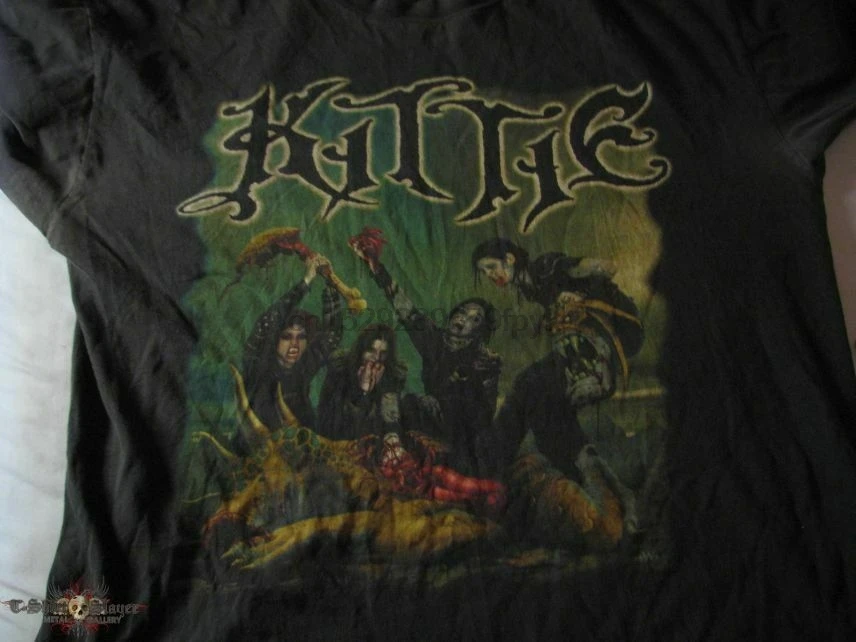 Kittie-Camiseta de manga corta de algodón para hombre, camiseta negra de S-4XL, T1273