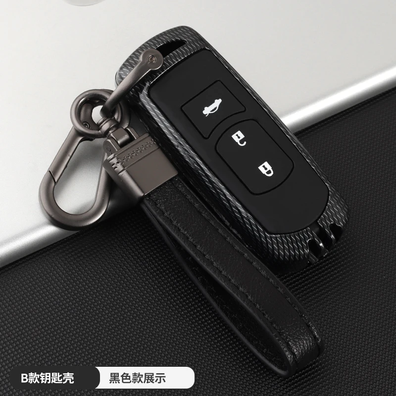 3 key Black Чехол для ключей из цинкового сплава для автомобиля Mazda 6 CX3 CX5 CX7 CX-5 CX-7 CX9 MX Smart Keyless пульт дистанционного управления брелок защитный чехол - Название цвета: 3 key Black