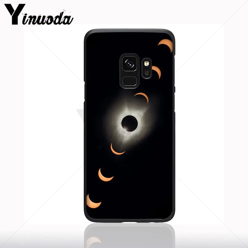 Ruang Bulan Astronot Hitam Cell Phone Case untuk Samsung Galaxy S10plus S9 Plus S8plus S10E A50 A70 A10 Kasus Ponsel