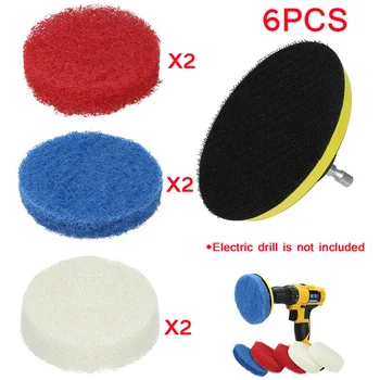 

Home Floor Tiles Tub Cleaning Drill Brush Kit Power Scrubber Scouring Pads Set