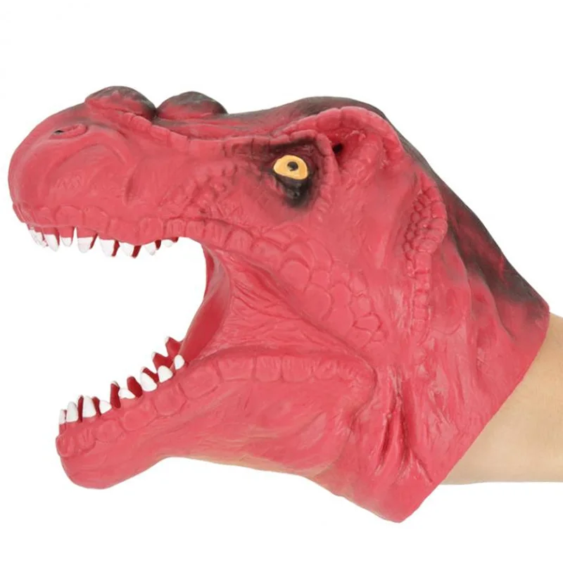Smart Analog 3D Dinosaur Hand Puppet Soft Rubber Dinosaur Jurassic Tyrannosaurus Dinosaur Hand Puppet Toy Props