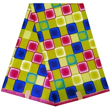 Нигерийская африканская восковая ткань Новое поступление Цветная восковая ткань с цветочным принтом для женского платья