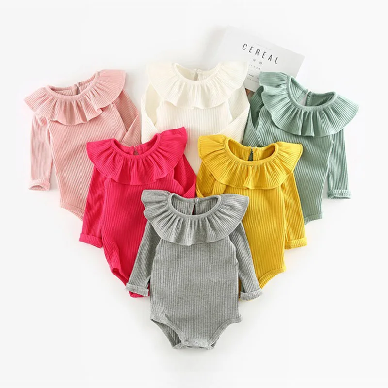 Baby Girl Romper 0-2Y Spring Newborn Baby Clothes For Girls Long Sleeve Kids Boys Jumpsuit Baby Boys Outfits Clothes Summer
