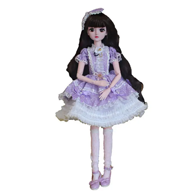 60cm Fashion Girl Dolls Large Original Handmade 1/3 Doll Full Set 18 Jointed Doll Girls Toys for Children Kids Fashion Doll