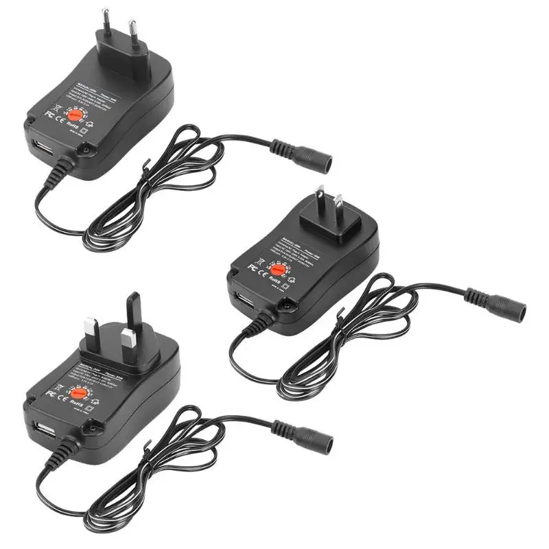 3V до 12V 1A Регулируемый USB адаптер питания 30W адаптер питания зарядное устройство