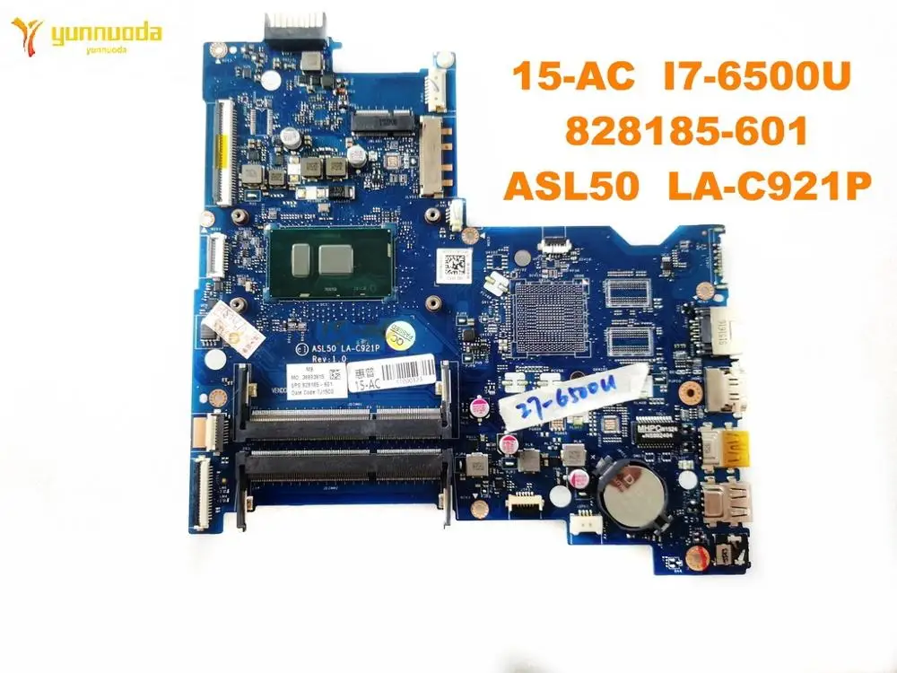 ^*Best Offers Original for HP 15-AC laptop motherboard 15-AC I7-6500U 828185-601 ASL50 LA-C921P tested good free shipping