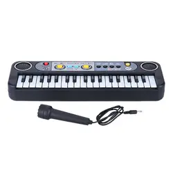 37 клавиш многофункциональная мини электронная клавиатура музыкальная игрушка с микрофоном обучающий Electone подарок для детей начинающих