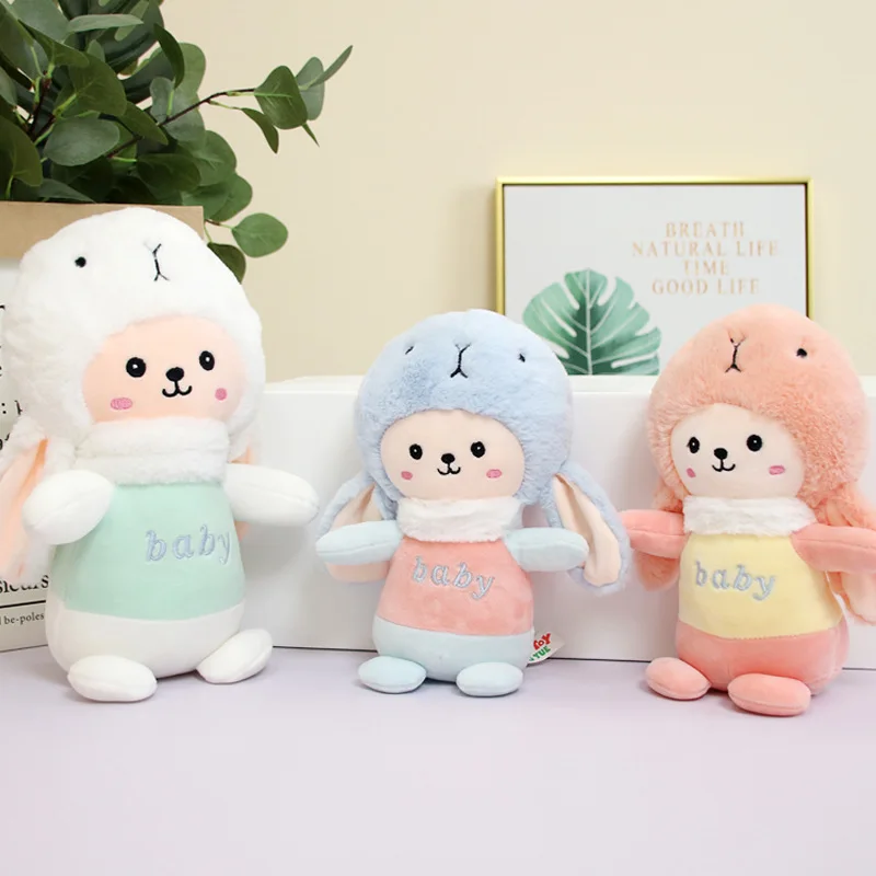 

Cute Rabbit Transforming Little Girl Plush Toy Stuffed Soft Rabbit Doll Baby Kids Toys Animal Toy Birthday Christmas Gift XC051