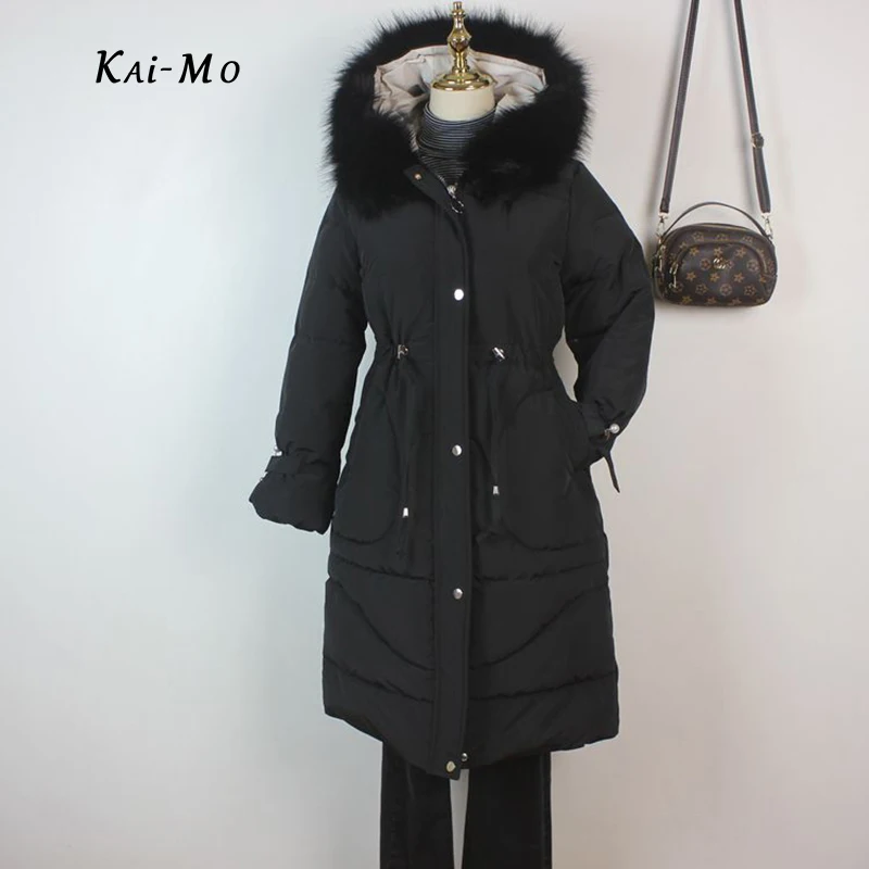 KAI-MO, зимняя Женская Толстая теплая куртка, длинное женское пальто, женская парка, зимняя куртка, повседневная женская одежда