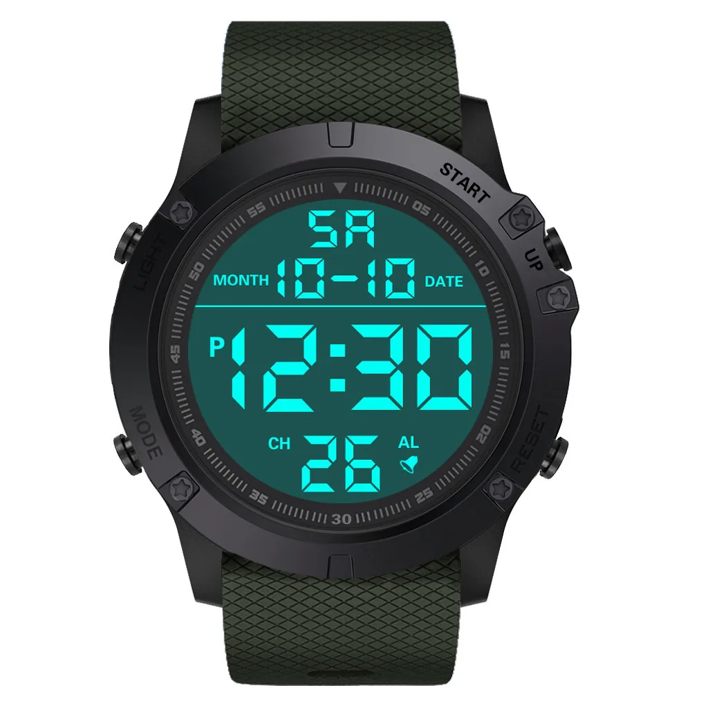 Reloj deportivo de lujo para hombre, cronógrafo Digital LED resistente al agua, militar, a la moda, 2021