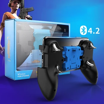 

PUBG Mobile S7 Rechargable Wireless Gamepad Joystick Game Holder Bluetooth Controller for iOS 2-in-1 handle and bracket