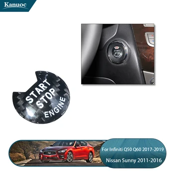 

Carbon Fiber Engine Start Stop Push Button Cover For Infiniti Q50 Q60 Nissan Sunny Bluebird Murano Tiida Cima March Sylphy Teana