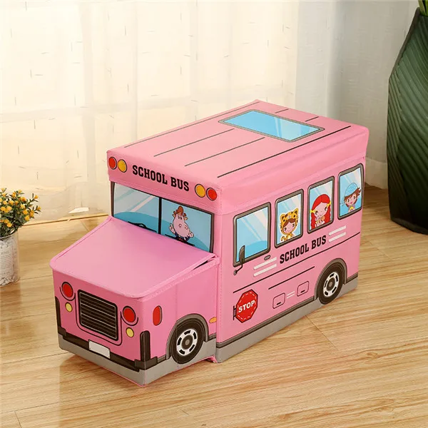 Creative Cartoon Car Storage Box Fold Toy Storage Basket Children Storage Bin - Цвет: 3