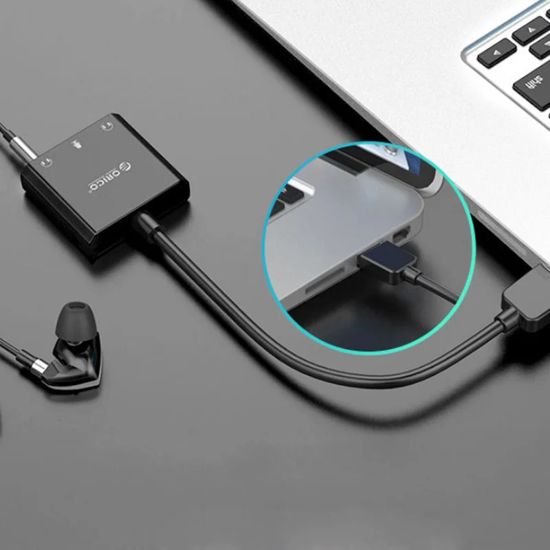 Orico USB External Sound Card Desktop Computer Notebook External Headphones Free Drive Independent Sound Card