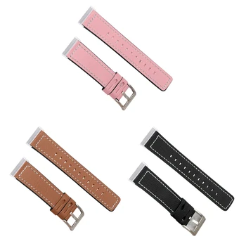 

for Fitbit Versa3 for Fitbit Sense Smart Watch Leather Strap T-Belt Watchband