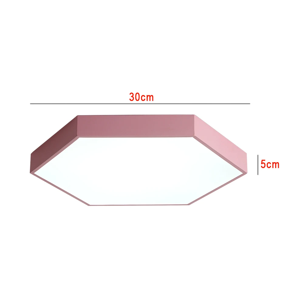 Surface Mounted Kitchen European Style Home Bedroom Hexagon Decoration Iron Porch Led Ceiling Light Indoor Ultrathin Study