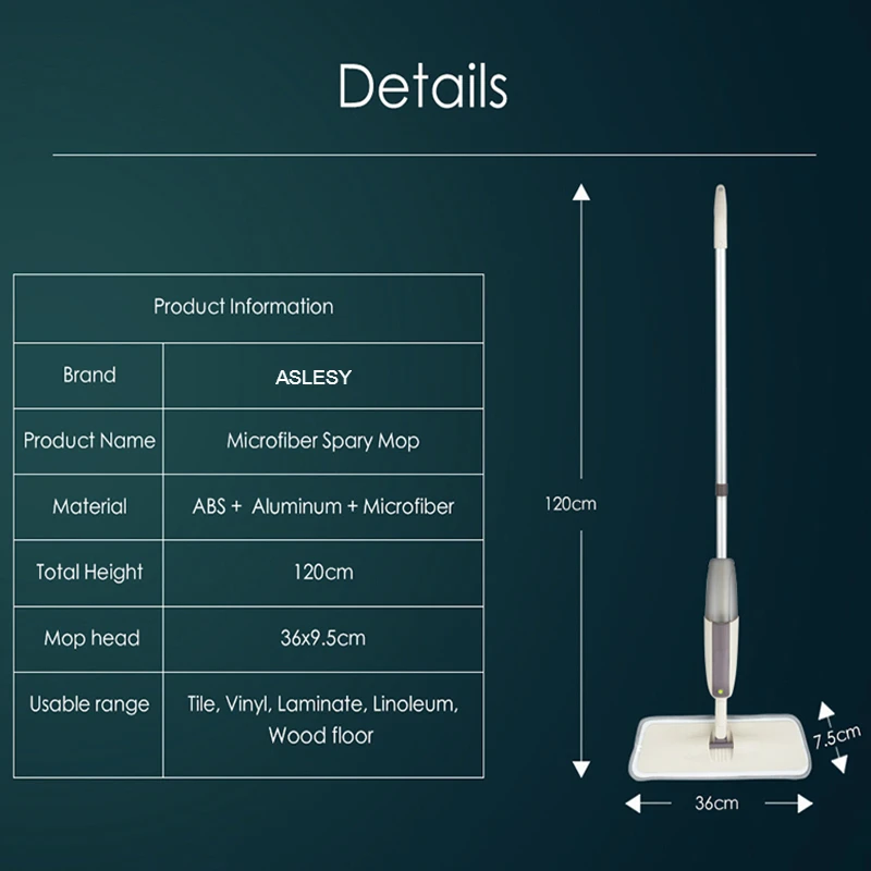 Распылительная швабра с многоразовыми подушечками из микрофибры с ручкой 360 градусов, швабры для дома, кухни, ламината, дерева, керамической плитки