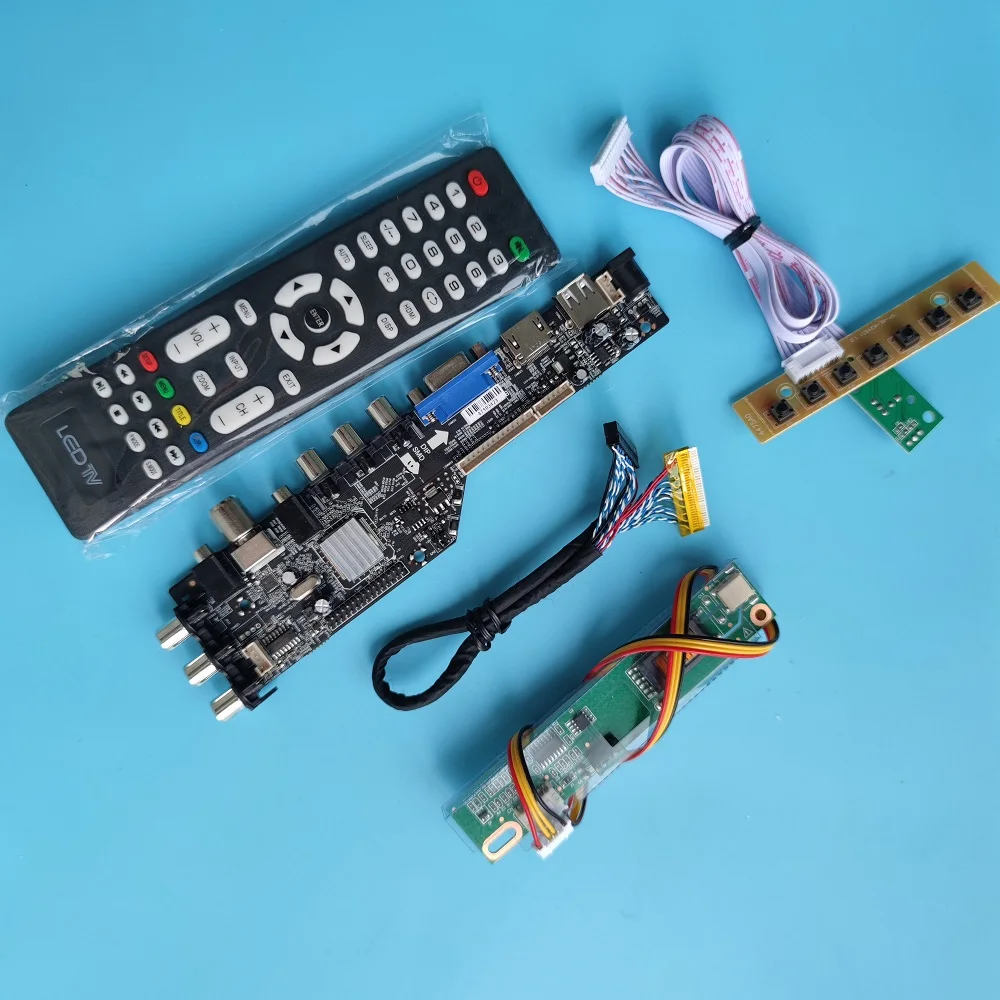 

Для CLAA154WB05A цифровая панель дистанционного, совместимому с HDMI плата контроллера 1280x800 DVB-T DVB-T2 Дисплей светодиодный USB VGA AV ТВ драйвер