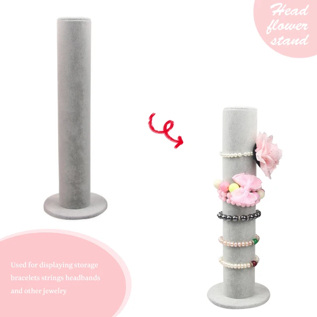 Velvet Jewelry Display Bar - Necklace Stand Watch Holder, Tabletop Necklace & Bracelet Storage Organizer Display for Home Store 5