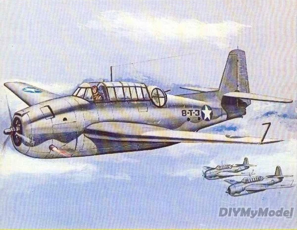 DIYMyModeI США TBM Мстители корабль бомбардировщик сделай сам набор бумажных моделей