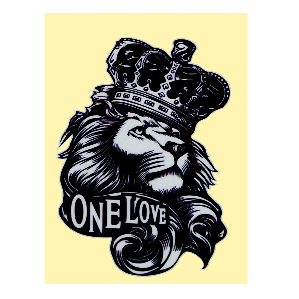 One Love Lion Crown графическая Высококачественная наклейка для автомобиля с изображением животных DIY Декор Виниловая наклейка для автомобиля 16,5*11,2 см мультяшная Автомобильная наклейка