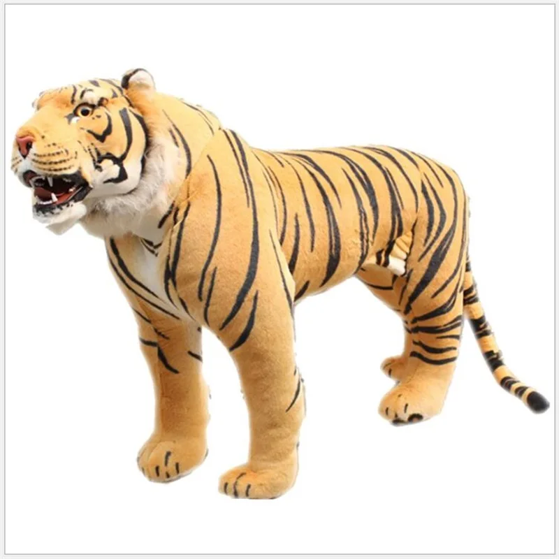 Большой размер леопард тигр слон жираф зебра плюшевые игрушки мягкие украшения для дома в виде животных ремесло фотографии реквизит Детские игрушки