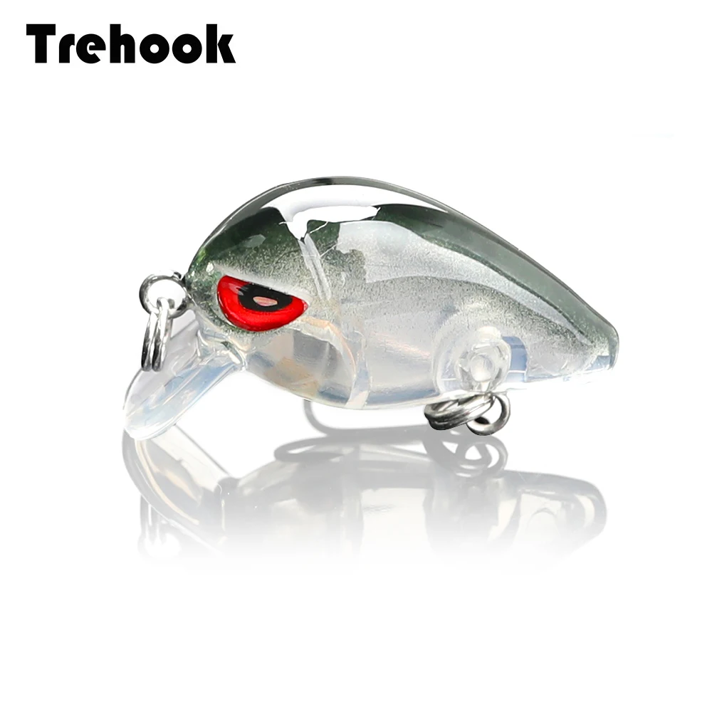 

TREHOOK 1pcs 2.8cm 1.6g Mini Minnow Wobblers for Fishing Floating Stickbait Fishing Lure Hard Bait Crankbaits Black Minow Lure