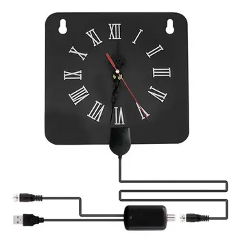 

HD Digital Indoor TV Antenna 80 Miles Range Support 4K 1080P HDTV Alarm Clock Amplifier Signal Booster for Digital TV