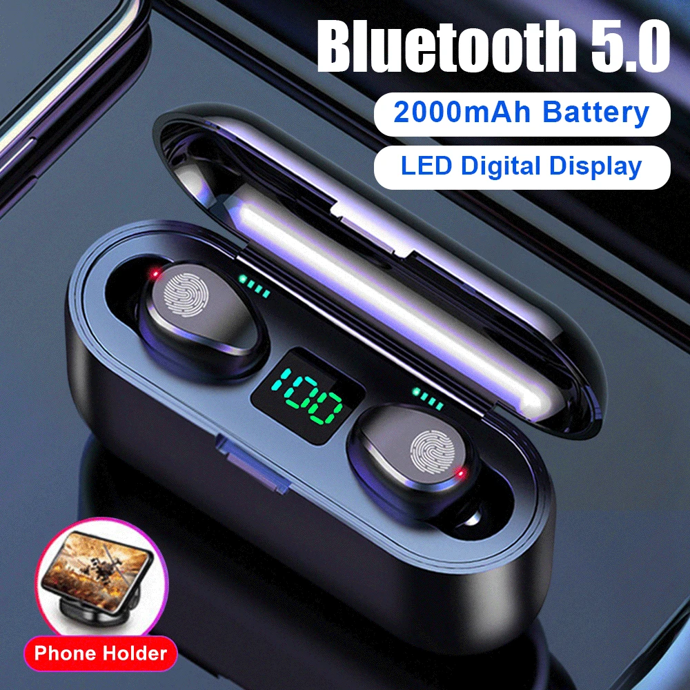 Горячие F9TWS беспроводные наушники Bluetooth 5,0 гарнитура Hi-Fi мини наушники-вкладыши для спорта бега Поддержка iOS/Android телефонов HD вызов