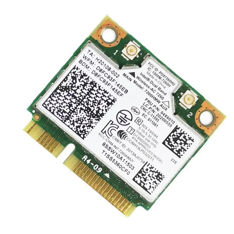para Intel Banda Dupla sem Fio-ac S540 para Thi Fru: Mini Wifi E440 E540 04x6010 S440 Pci-e s1 Cartão Metade R7m5 7260hmw 7260ac 04w3814 4 Para intel banda dupla sem fio-ac 7260hmw