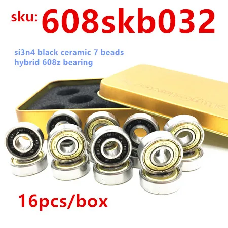 16pc bearing 608 PluckyClover Abec11 608 керамический шариковый подшипник коньки роллерблейдинг бег на коньках встраиваемые коньки 7 шариковый керамический роликовый подшипник - Цвет: 16pc bearing 608