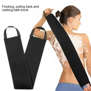 

1pc Long Strip Back massage belt Natural Exfoliating Body Towel Bath Scrubber Linen and Back Shower Cotton Pull Towel C4Q9