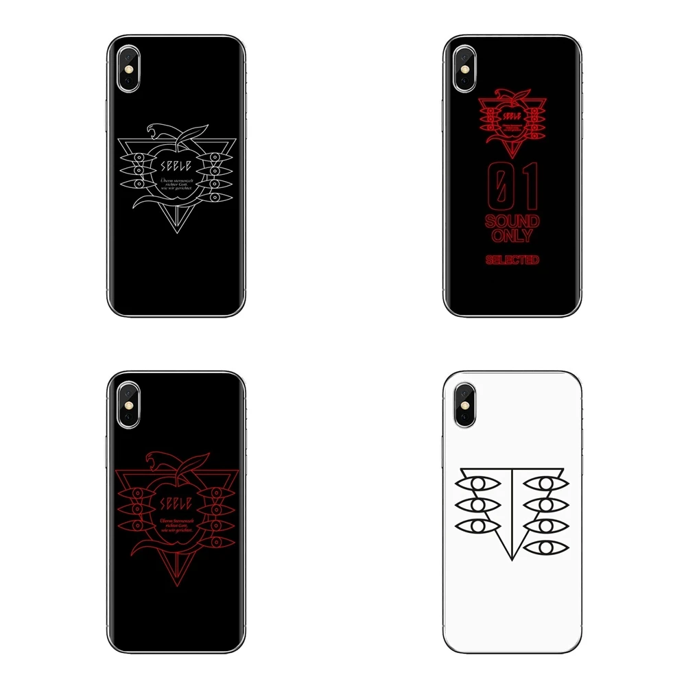 Прозрачные мягкие чехлы Seele Eyes Evangelion для samsung Galaxy S3 S4 S5 Mini S6 S7 Edge S8 S9 S10 Plus Note 3 4 5 8 9 |