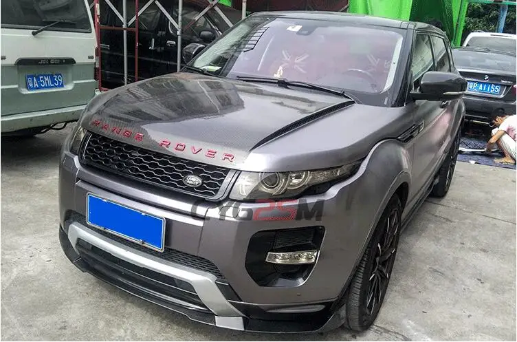 Автомобильный карбоновый передний бампер спойлер автомобильный диффузор подходит для Land Rover Range Rover Evoque 12 13 14