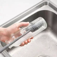 

Silicone Cup Brush Cup Scrubber Glass Cleaner Kitchen Cleaning Tool Long Handle Drink Wineglass Bottle Glass Cup Cleaning Brush
