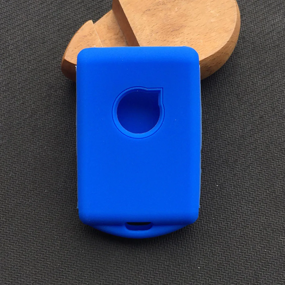 Силиконовый резиновый автомобильный чехол для ключей, Чехол-держатель для volvo S90 XC90 V90 XC60 XC70 XC40 S60, без ключа для карт - Название цвета: Синий